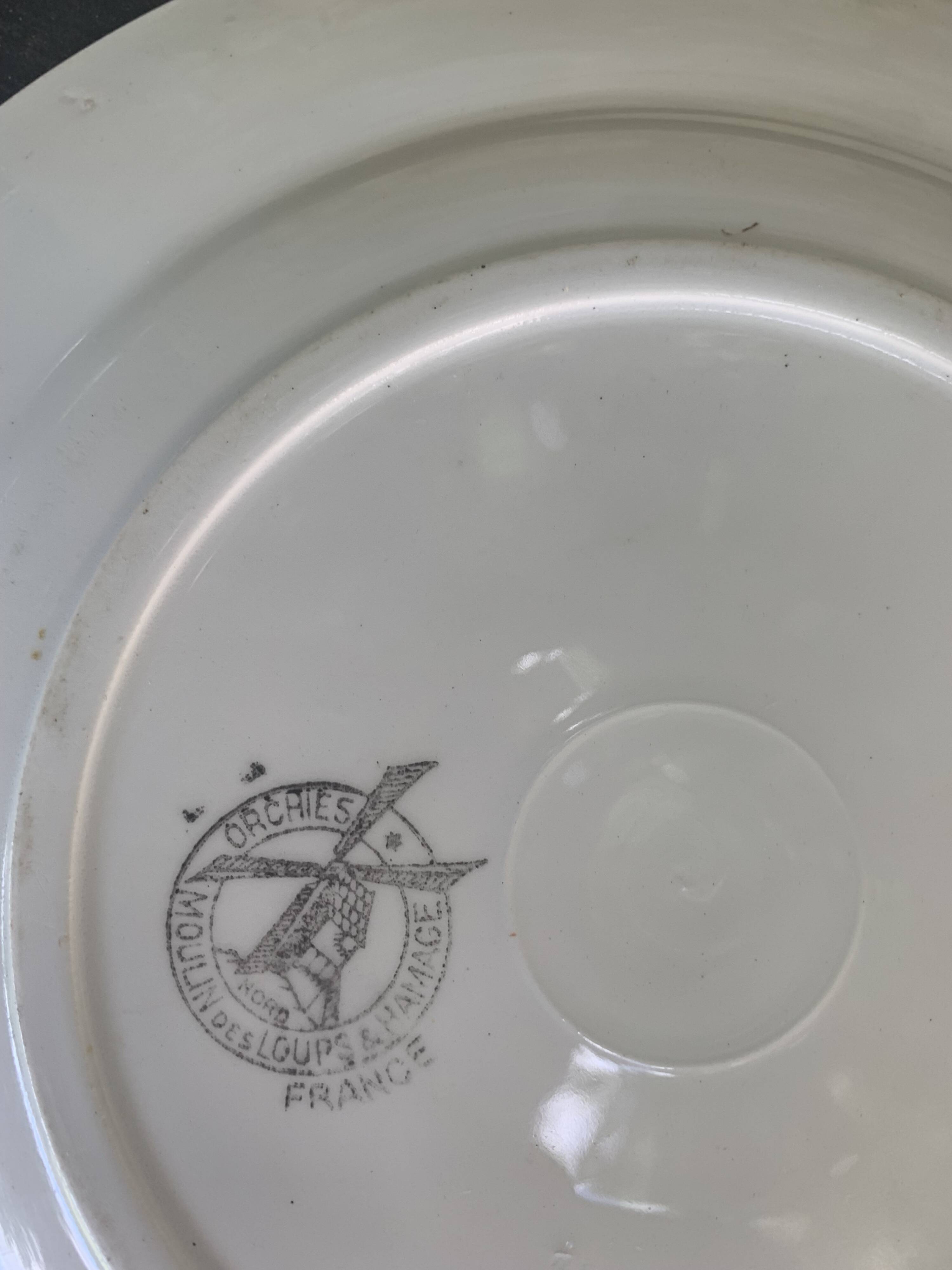 5 petites assiettes art deco, Moulin des loups, orchies, Hamage, France, anciennes et collector