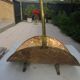 Copper log door