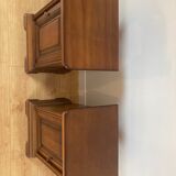 Set of 2 bedside tables style Louis Philippe - Merisier