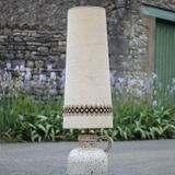 Vintage Germany 486-38 floor lamp, Scheurich XL lamp, ceramic floor lamp with lampshade