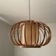 Curved wood pendant lamp 1960