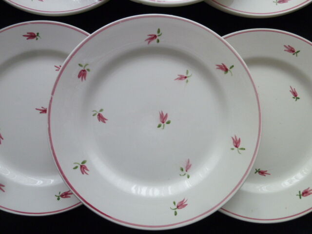 Set of 6 dessert plates in Niderviller earthenware Model Lille
