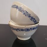 SET OF 2 EARTHENWARE BOWLS TERRE DE FER