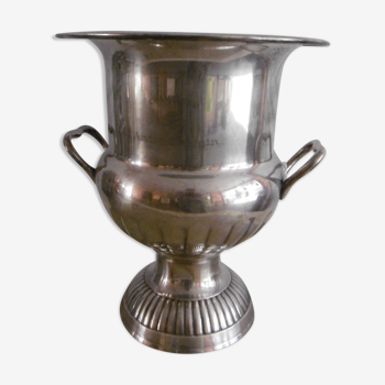 Medicis style champagne bucket in silver metal