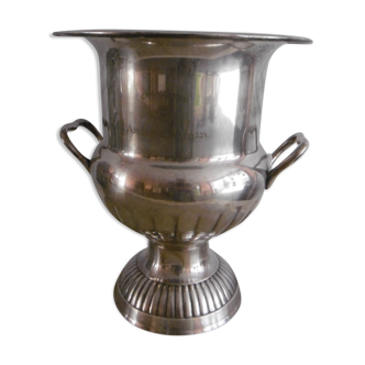 Medicis style champagne bucket in silver metal