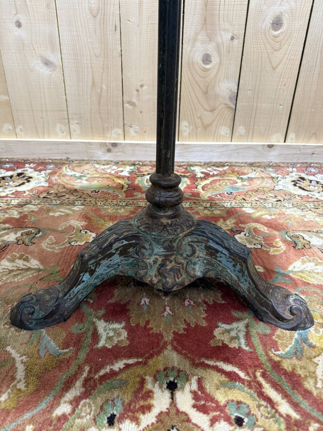 Table - Bistro side table with cast iron base and mosaic