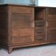 Enfilade Reconstruction René Gabriel. vintage wooden sideboard