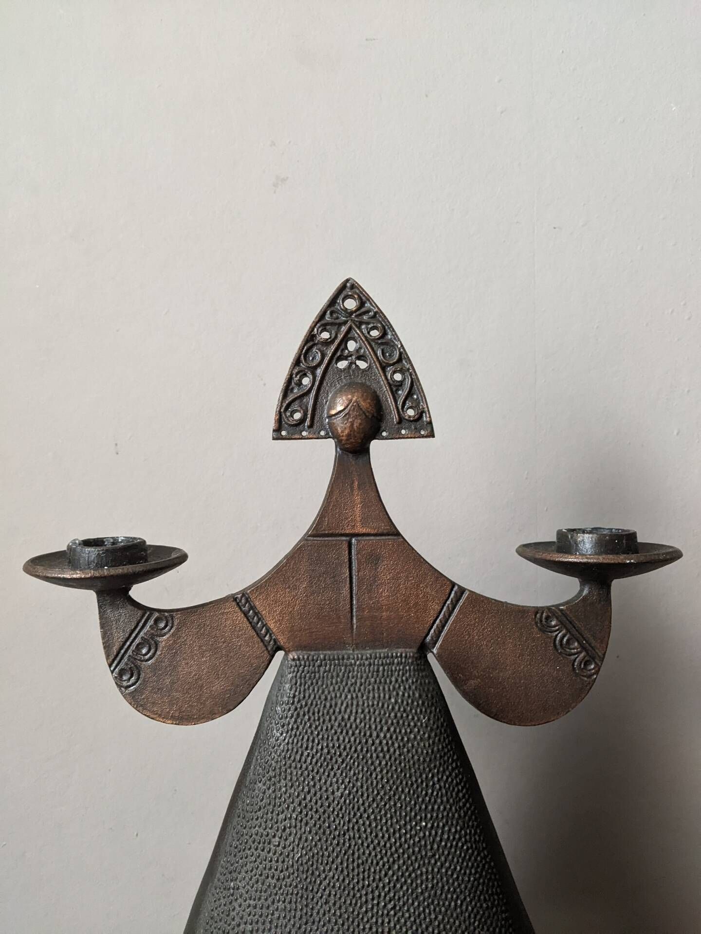 Vintage stylised woman candlestick Soviet production
