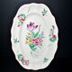 Lunéville Keller & Guerin, oval dish, Streetlight with polychrome flowers, 41×29