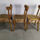 Suite of 6 wooden barhel barel bistro chair