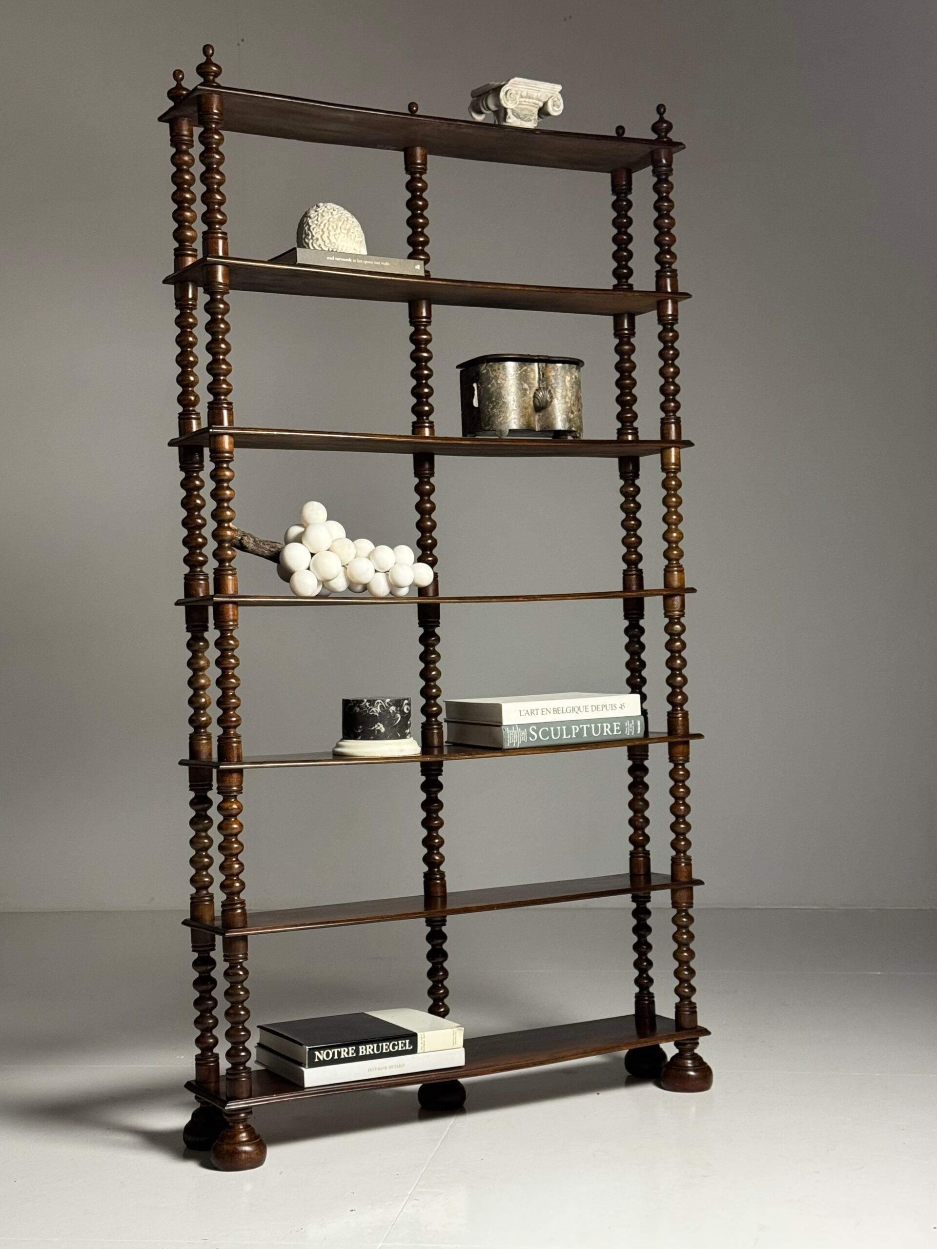 Bobbin bookcase / French antique bookshelf