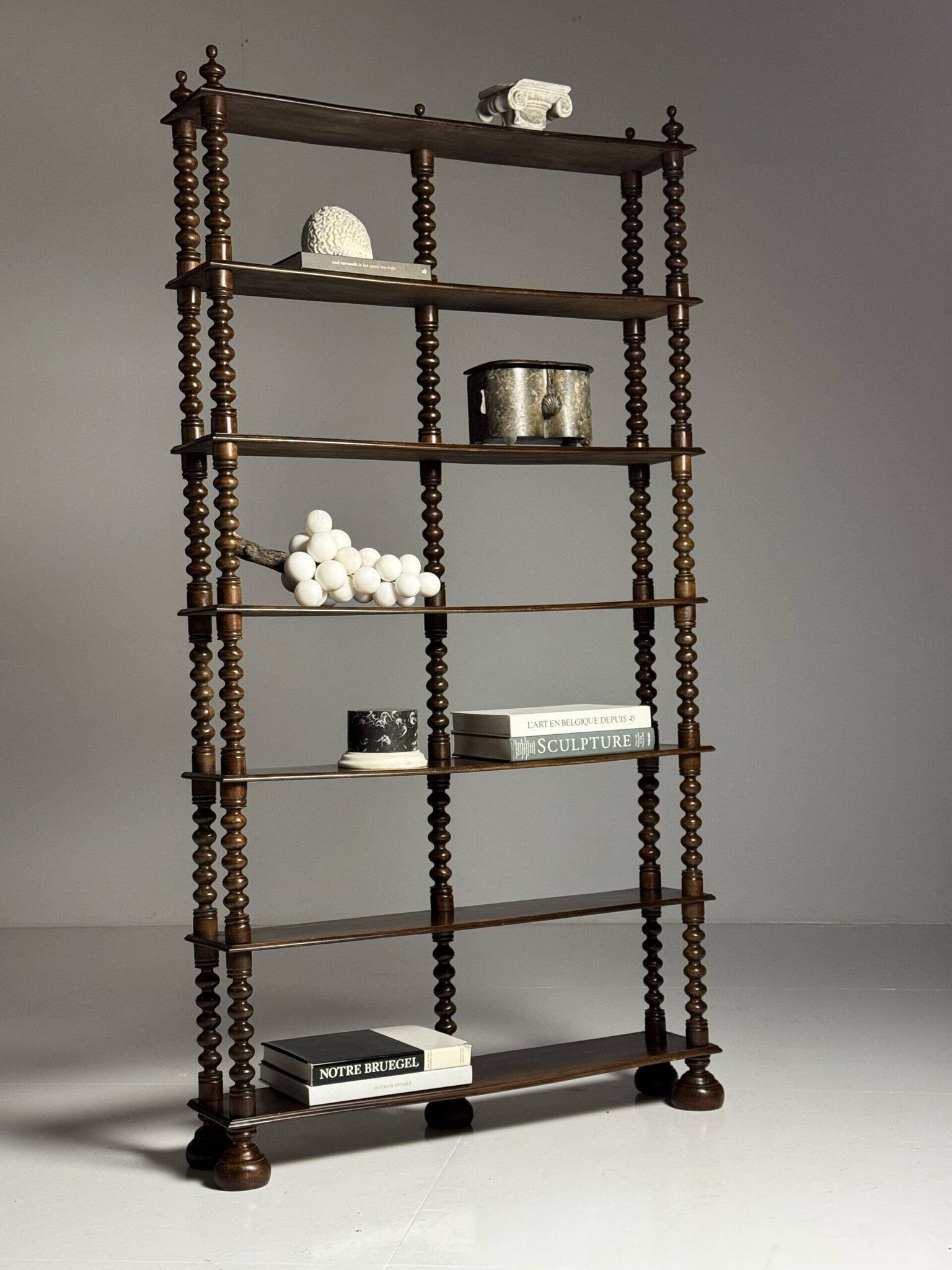 Bobbin bookcase / French antique bookshelf