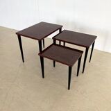 Vintage rosewood set nesting tables