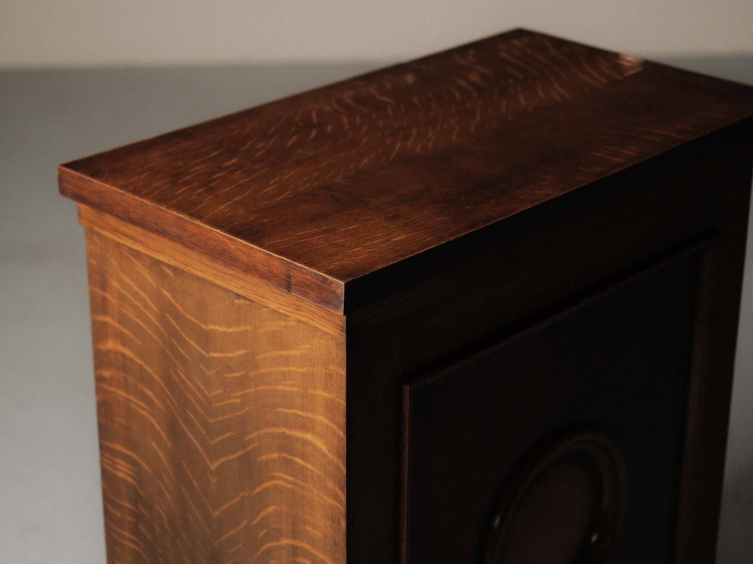 Modernist oak and leather furniture – France, circa 1940