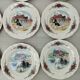 12 plates of the Obernai earthenware décor service signed Henri Loux