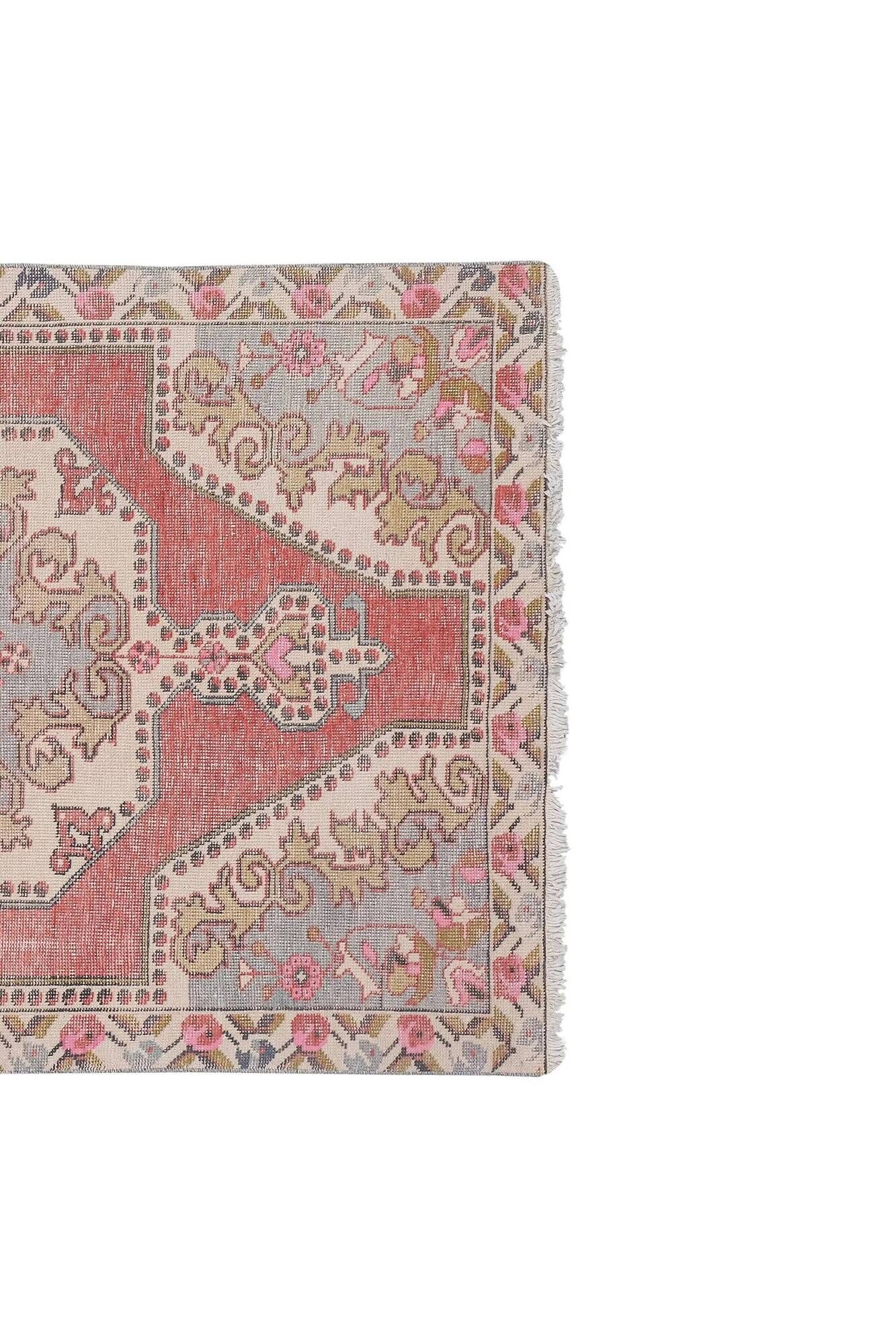 Vintage Turkish handmade rug 129x213 cm