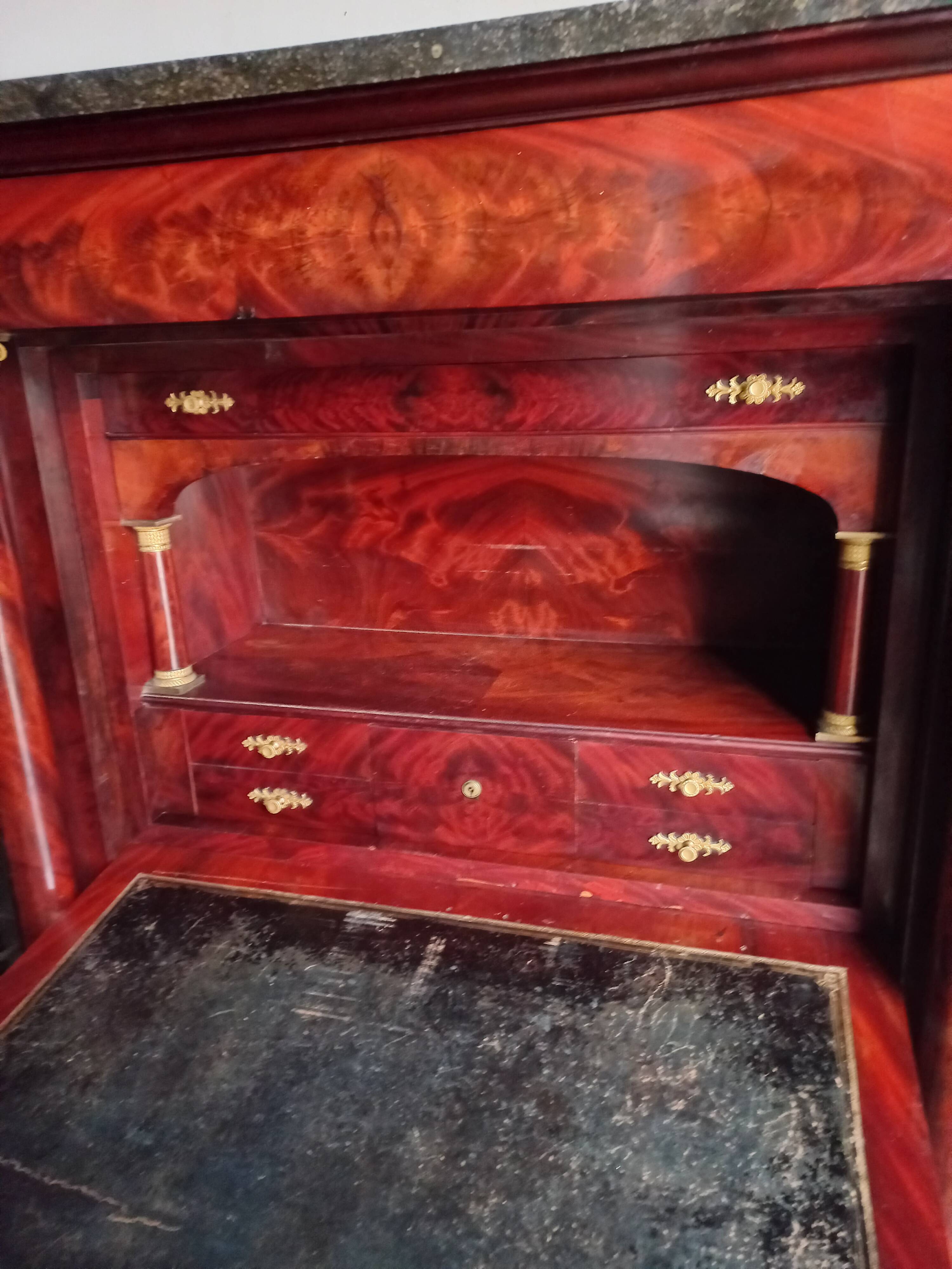 Empire Period Corinthian Bronze Secretary