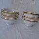6 bols luxury porcelain france blancs gold border