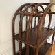 Vintage rattan and caning shelf bookcase