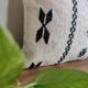 Coussin bohème marocain noir et blanc