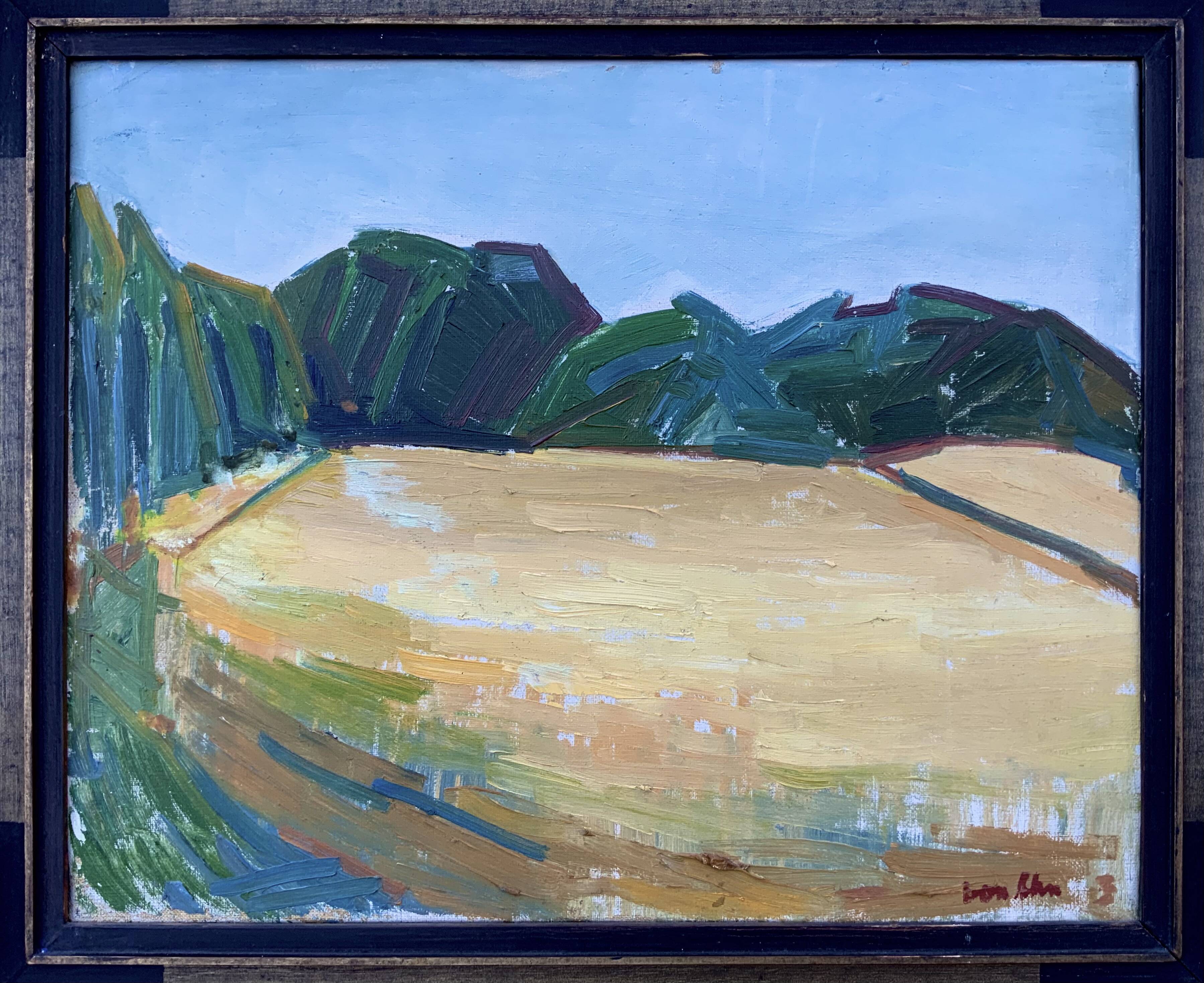 Vintage Modernist Oil on canvas landscape by Richad von Ahn