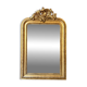 Miroir trumeau en stuc doré sculpté et mouluré 113 x 78 cm