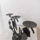 Vintage Forged Iron Grape Leaves Candlestick - Yugoslavia Mid-Century Decor