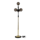1980s Brass and Glass Floor Lamp, Restored