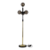 1980s Brass and Glass Floor Lamp, Restored