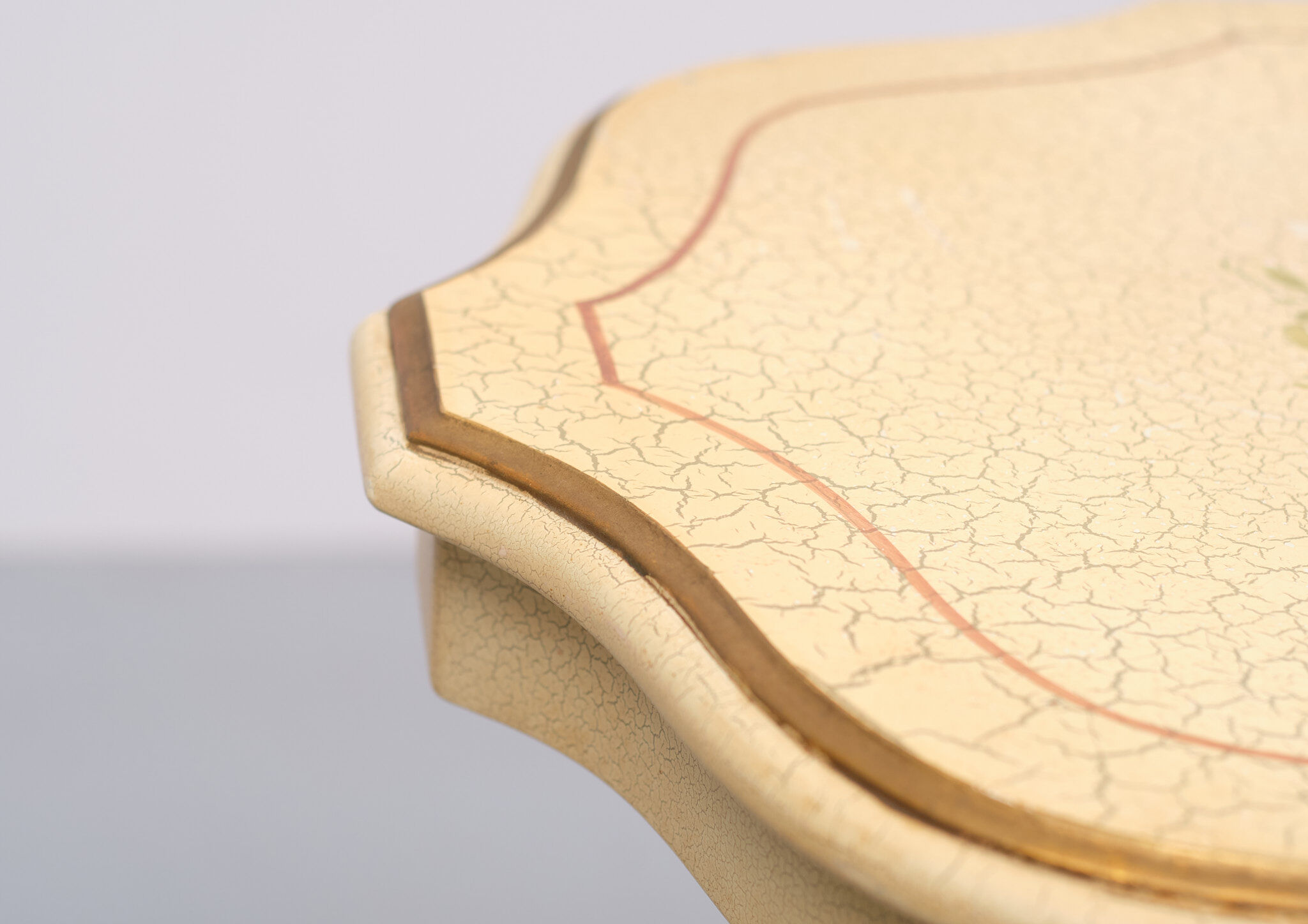 2 Classic Italian Craquelure Side Tables 1960s