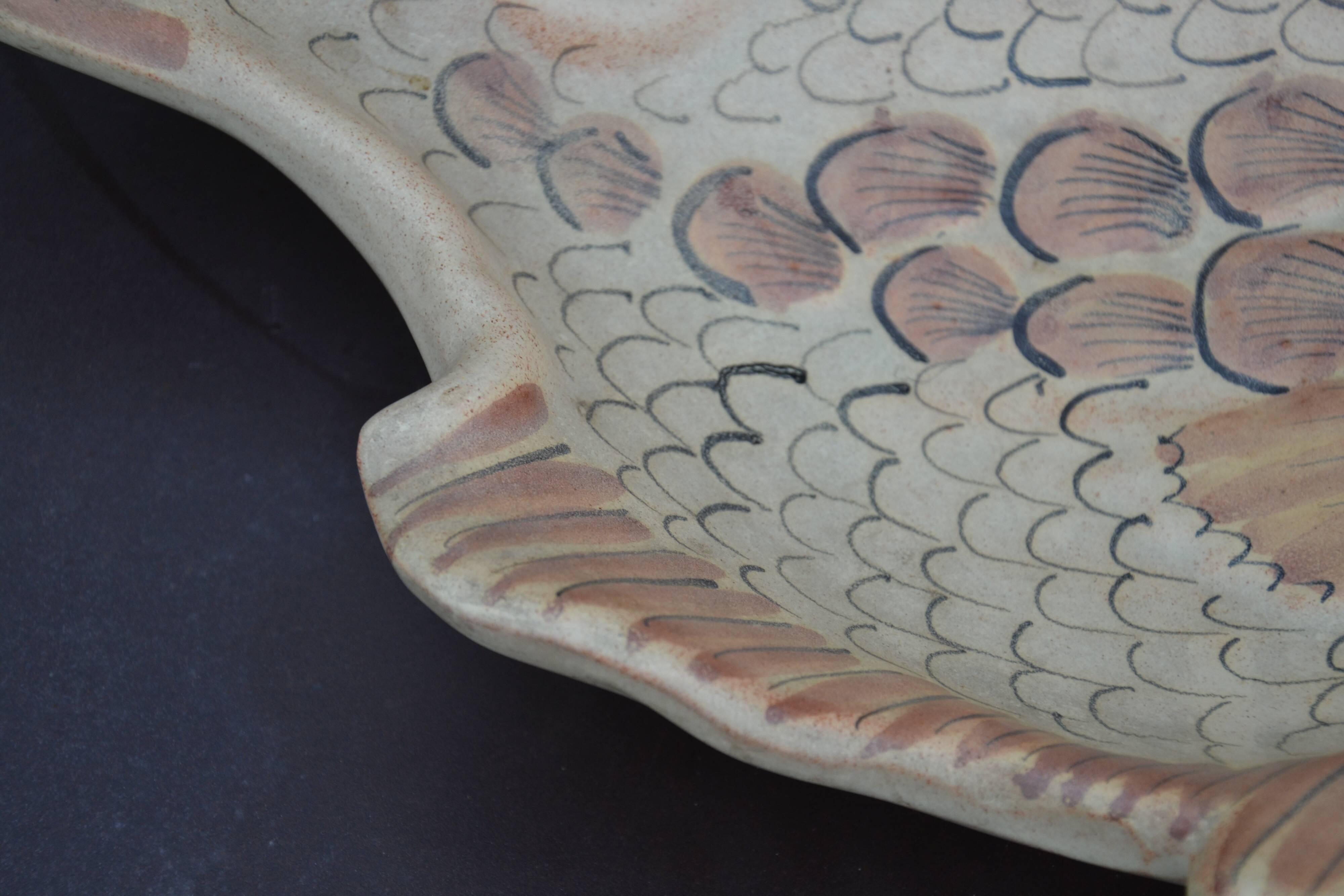 Large ceramic fish dish/bowl from Vallauris.