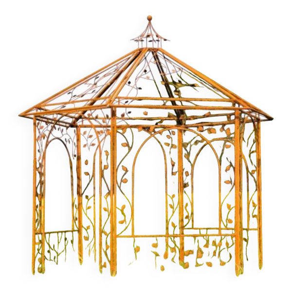 Gloriette, tonnelle , pergola en fer forgé