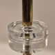 Timeless pair of Scandinavian Modern table lamps with Orrefors glass and brass