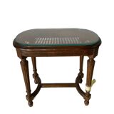 Louis XVI style caned piano stool