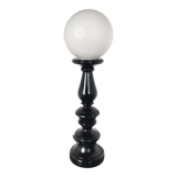Lampe en bois vintage noire