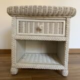 Wicker bedside table