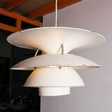 Danish brushed metal pendant light, model PH 6 ½ -6V by Poul Henningsen.