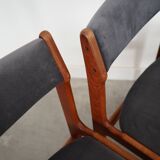 Ensemble de six chaises en teck, design danois, années 1960, production : Danemark