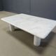 Angelo Mangiarotti carrara marble coffee table for Up&Up, Italy