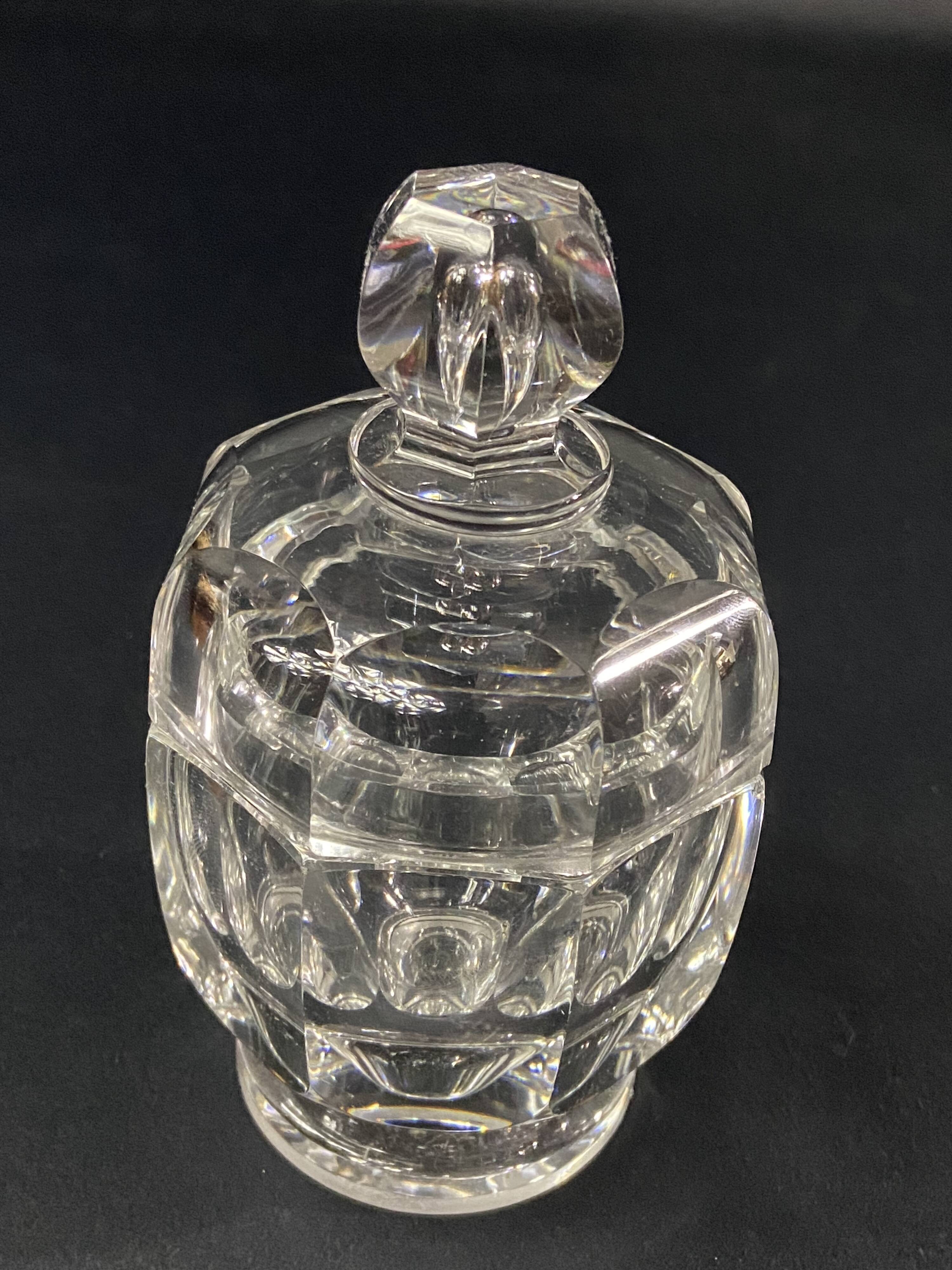 Baccarat crystal covered pot, Malmaison model