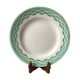 Round dish digoin sarreguemines model "lola" water green years 30-40