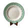 Round dish digoin sarreguemines model "lola" water green years 30-40