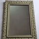 MIroir ancien de style Louis XV en stuc et bois patiné 58x43 cm