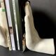 Vintage white ceramic hand bookends