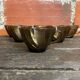 Set of 6 vintage Duralex molded smoked glass cups, art deco style
