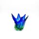 Sculptural Murano Vase – Cobalt Blue & Green - circa 1960