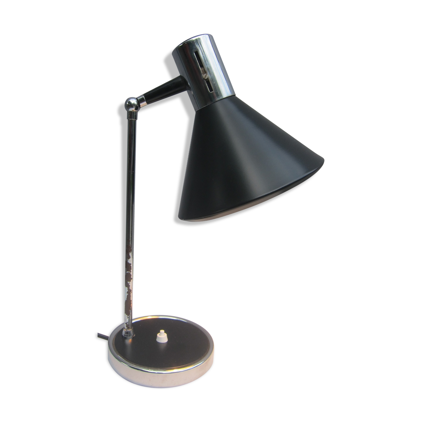 Desk lamp 1970 black and chrome