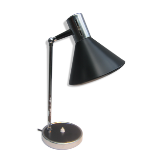 Desk lamp 1970 black and chrome