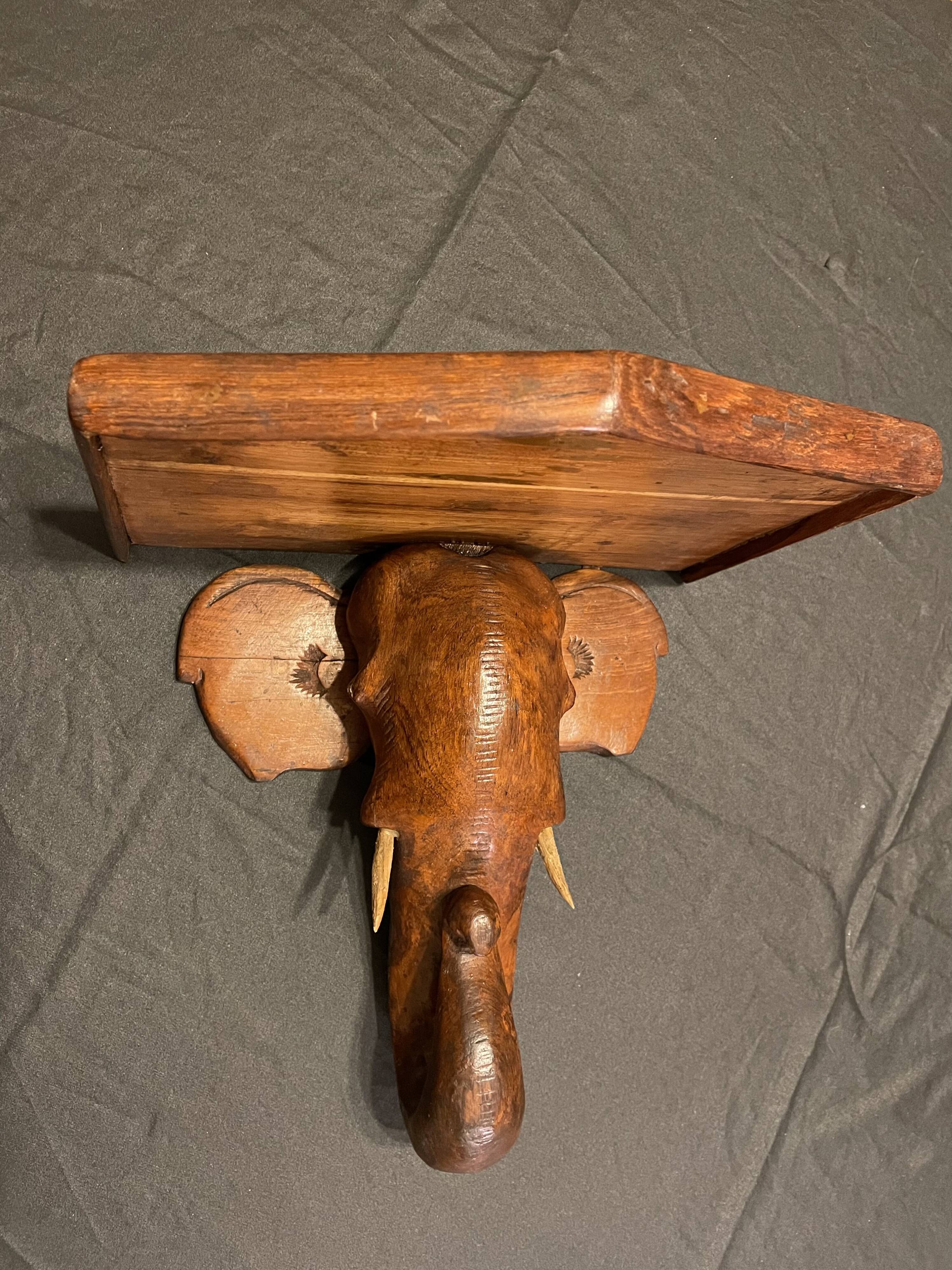 Wall console elephant head