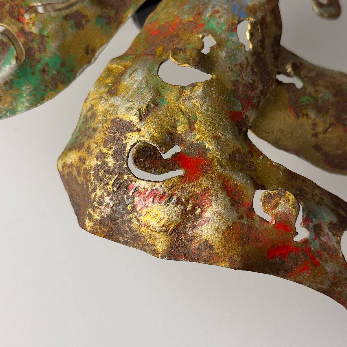 Brutalist metal octopus wall lamp by Salvino Marsura, Italy, 1980s.